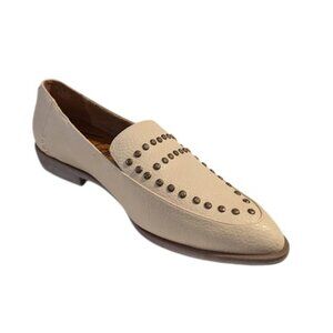 Blowfish Malibu Womens Harper Almond Toe Slip-On Cream Vegan Loafer Size 9M NWOB